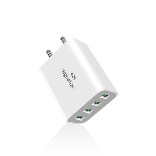 Original 22W 4 Port USB Fast Charging Mobile Charger, Adapter with USB Type C Cable | M…