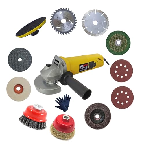Inditrust 950W Electric angle Grinder machine 4inch (100mm) With Multi Multi types 11pc…