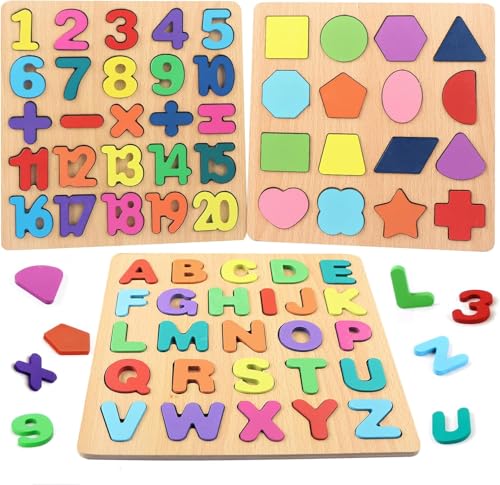 Niwlix Wooden Learning Educational Board for Kids, Puzzle Toys for 2+ Years Old Boys &…
