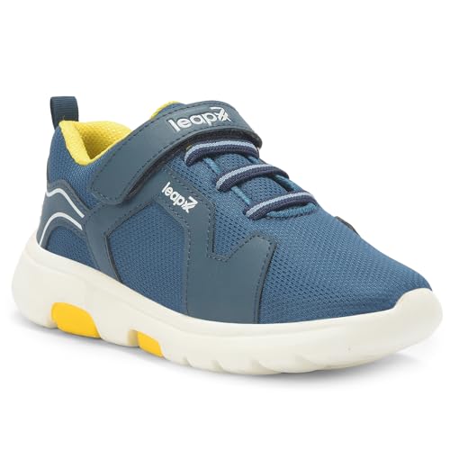 Liberty LEAP7X Ethan-E Sports Shoes for Kids, Mesh, Velcro - 11C,T.Blue