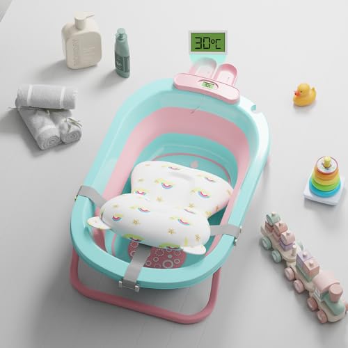 Lifelong Cuppy Baby Bath Tub for 0-3 Years, Newborn Baby Essentials, Foldable Kid-Frien…