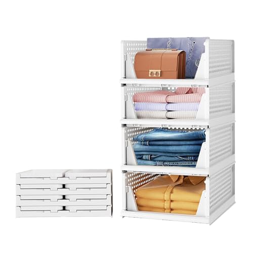 Aditya polymers Pack of 4 Pcs (Large) Clothes Organizer For Wardrobe Cupboard| Foldable…