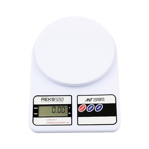 Ant Esports AEKS100 Kitchen Weighing Machine/Food Scale for Health, Fitness, Shop,Home…