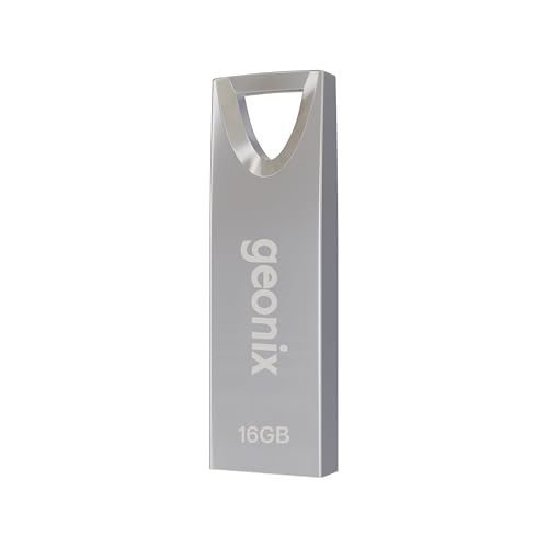 Geonix Pendrive I Silver I USB 2.0 I Keyring Design I Lightweight I Variant 16GB I 5 Ye…
