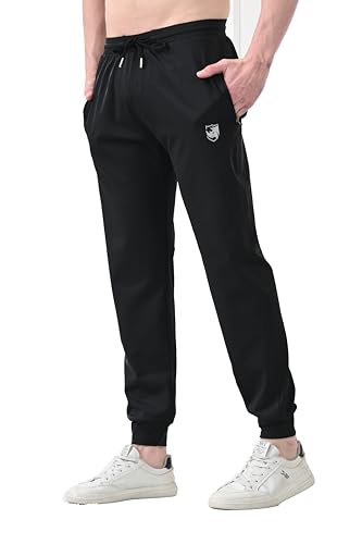 RynoGear Men High Rise Regular Fit Super Stretchable Track Pant Black, 2XL