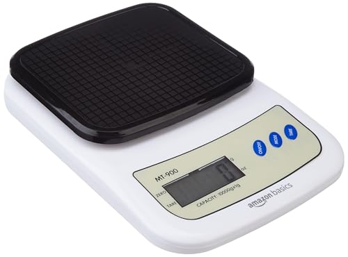 Amazon Basics Portable Digital Weighing Scale for Kitchen | Electronic Weighing Scale W…