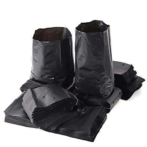 Go Garden 6 x 8 Inch Plastic Poly Grow Bags for Home Gardens - Perfect for Plantation a…