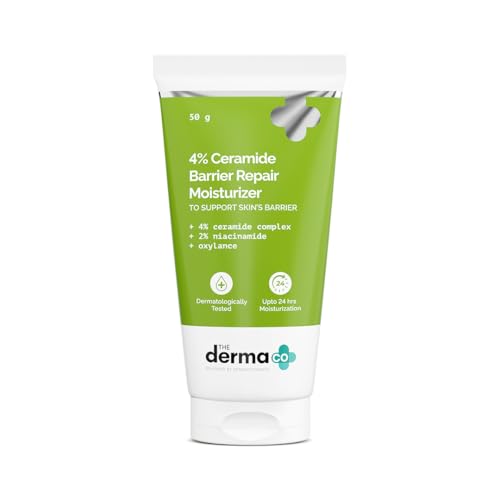 The Derma Co 4% Ceramide Barrier Repair Moisturizer | Niacinamide & Oxylance I Repairs…