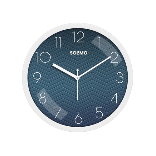 Amazon Brand - Solimo 11-Inch Classic & Modern and Stylish Silent Movement Wall Clock -…