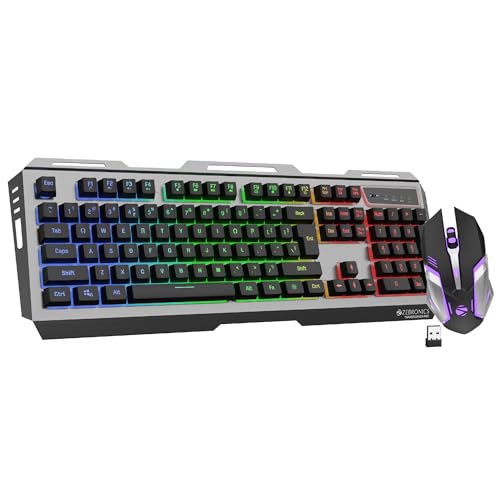 ZEBRONICS Transformer PRO Gaming Wireless Keyboard & Mouse Combo with 2.4GHz, Aluminum…