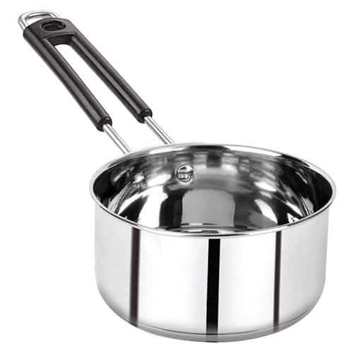 AADHIK Stainless Steel Sauce Pan, Tea Pan, Milk Pan Heavy Guage 1.5 Litre (Induction an…