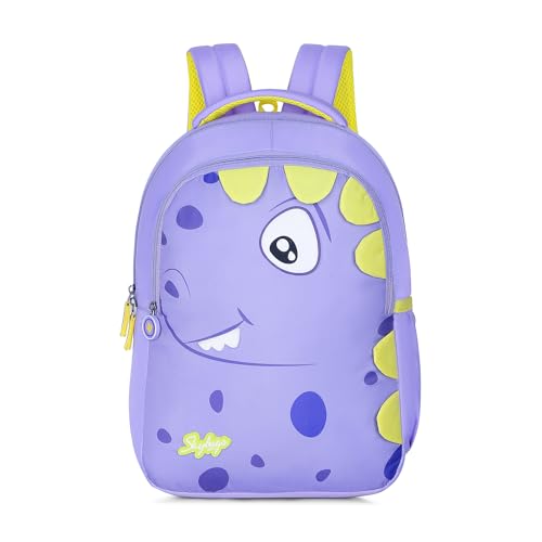 Skybags Dino 01 School Backpack Purple