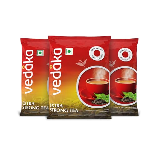 Amazon Brand - Vedaka Extra Strong Tea Powder | 1.5 Kg | 500 g x Pack of 3 | Kadak Chai…