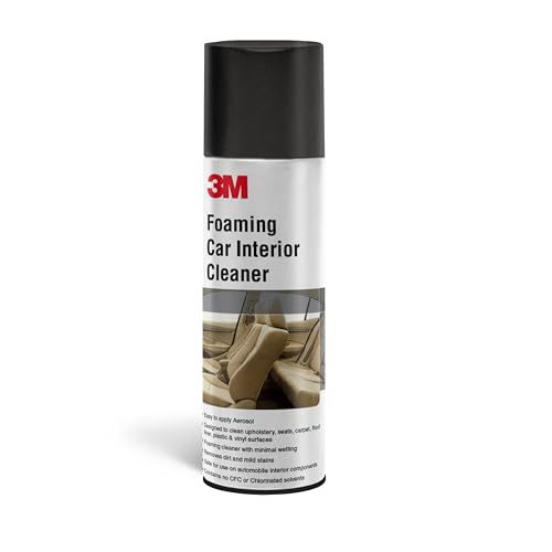 3M Foaming Car Interior Cleaner, Upholstery & Leather Cleaner, Removes Tough Stains & D…