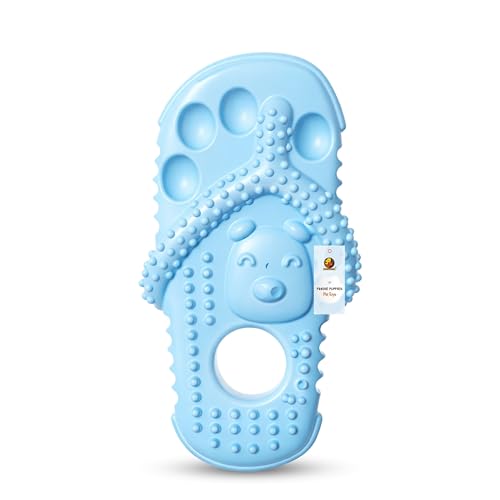 Foodie Puppies Dog Rubber Teething Chew Slipper Shape Toy (Footwear) for Puppies and Sm…