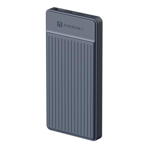 Portronics Luxcell B12 10,000mAh 12W Power Bank, Ultra Slim Power Bank with USB-A Outpu…
