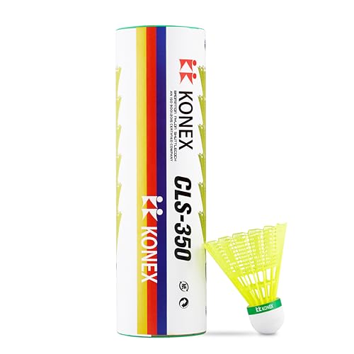 Konex Badminton Shuttlecock (6 Pcs) | Durable Nylon Build with Lightweight Design | Fas…