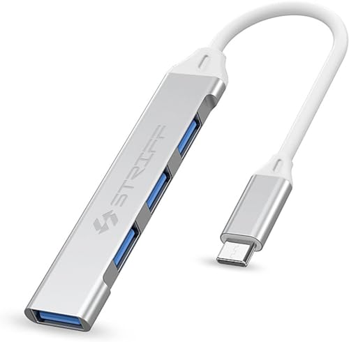 STRIFF 4in1 Ultra Slim Multiport Type C Hub to 1xUSB 3.0 & 3xUSB 2.0 Ports,30cms(1 feet…