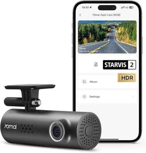 70mai M200 HDR DashCam 3, STARVIS 2 IMX662, 1080P with HDR Imaging, F1.8 Large Aperture…
