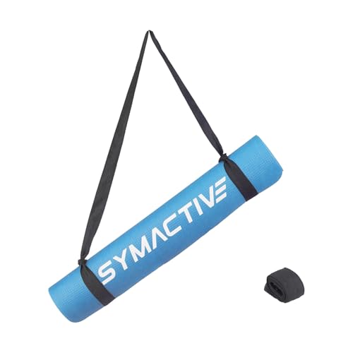 Amazon Brand - Symactive 4mm Anti-Skid Lightweight Sweat/Dirt Proof EVA Yoga Mat for Gy…