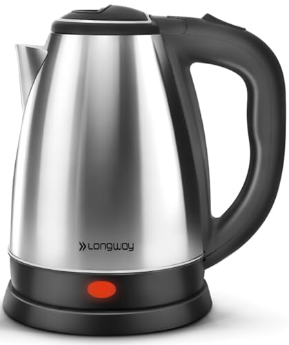 Longway Kestro 2 Liter Electric Kettle with Stainless Steel Body for Boiling (Black & S…