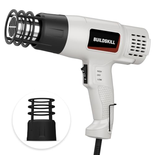 BUILDSKILL 1800W High Speed Heat Gun Machine | Dual Temperature 400°C - 550°C | Copper…