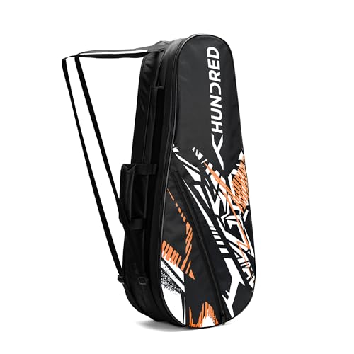 Hundred Metro Pack Badminton Kit Bag (Black/Orange) Polyester