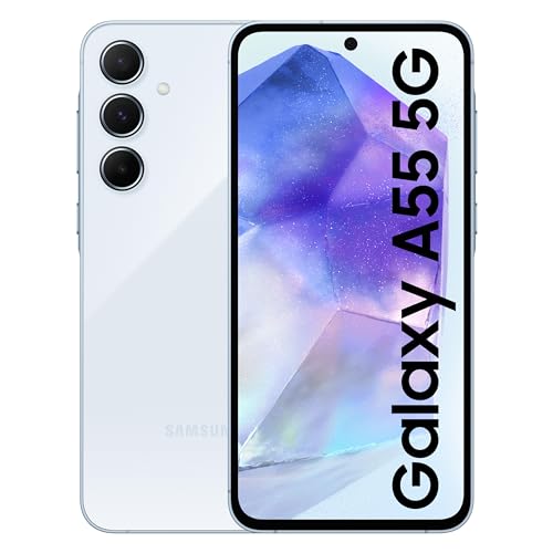 Samsung Galaxy A55 5G (Awesome Iceblue, 8GB RAM, 256GB Storage) | AI Mobile | 50MP Main…