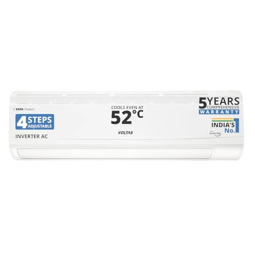 Voltas 1.5 Ton 5 Star Inverter Split AC (Copper, 4-in-1 Adjustable Mode, Sleep Mode, An…