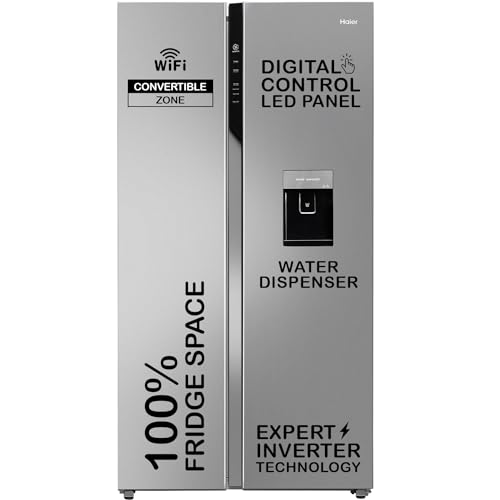 Haier 596 L 3 Star Frost Free Expert Inverter Smart Sense AI enabled 2-Door Side by Sid…