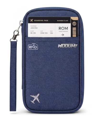 Wooum Passport Bag for Women Men Passport Wallet with Boarding Pass Bag Travel Document…