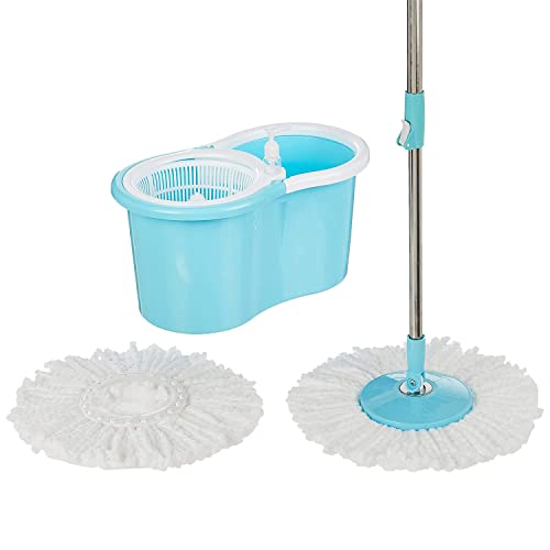 Raxon Innovation Stainless Steel Microfiber Floor Cleaning Spin Mop with Removable Wash…