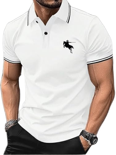 Lymio Men T-Shirt || T-Shirt for Men || Polo T Shirt (Polo-18-White-M)