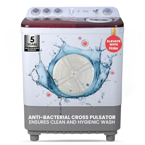 Haier 9 Kg 5 Star Semi Automatic Top Load Washing Machine with Oxyi Dry Technology and…