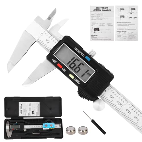 Digital Caliper Measuring Tool, Stainless Steel Vernier Caliper Digital, Micrometer Cal…