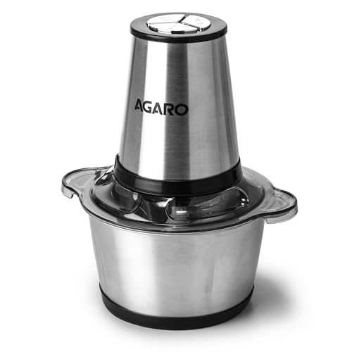 AGARO Delite Vegetable & Meat Chopper for Kitchen, Garlic Peeler, Egg Whisker, 2L Bowl,…