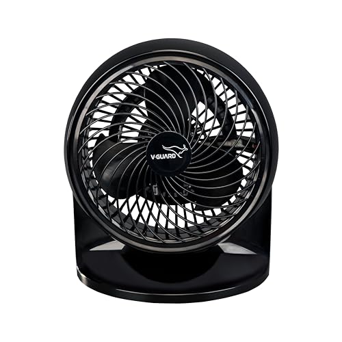 V-Guard Spinny Pro 180 mm Table & Wall Fan|ABS Body| 30 W|Black