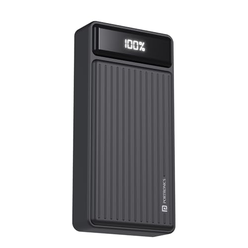 Portronics Luxcell B 20K Advanced 20000 mAh Power Bank with 22.5W Max Output, LED Batte…
