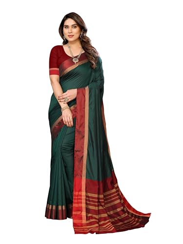 VJ Fashion Women Solid Kerala Silk Blend Saree With Blouse Piece_freesize