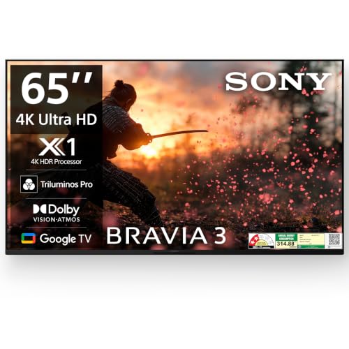 Sony BRAVIA 3 Series 164 cm (65 inches) 4K Ultra HD AI Smart LED Google TV K-65S30B (Bl…
