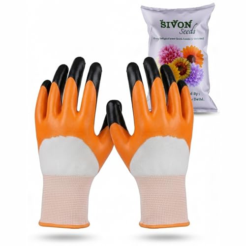 SIVON Gardening Gloves for Digging & Planting | Cut Resistant Gloves for Nursery Plants…
