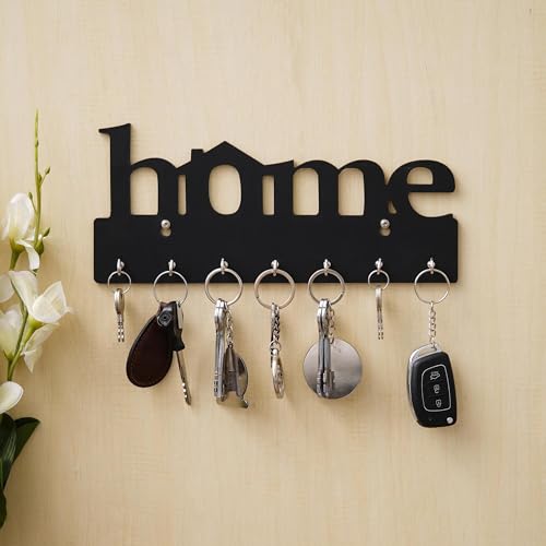 Webelkart Premium Home Keys Wooden Key Holder (29 cm x 13.5 cm x 0.4 cm, Wood) 7 Hook -…