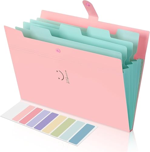 Corslet File Folders for Documents A4 Letter Size, 5 Pocket Certificate File Organiser…