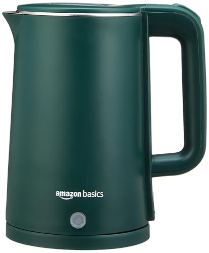 amazon basics 1.5 Liter Cool Touch Electric Kettle| 1350 Watt|Stainless Steel Body|Auto…