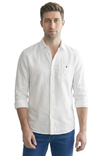 Louis Philippe Men's Cotton Slim Fit Shirt (Lrsfnslpv93180_White,39