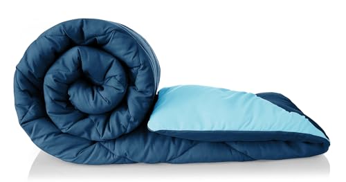 BSB HOME 220 GSM Solid Plain Reversible Summer Microfiber AC Comforter/Duvet| All Seaso…