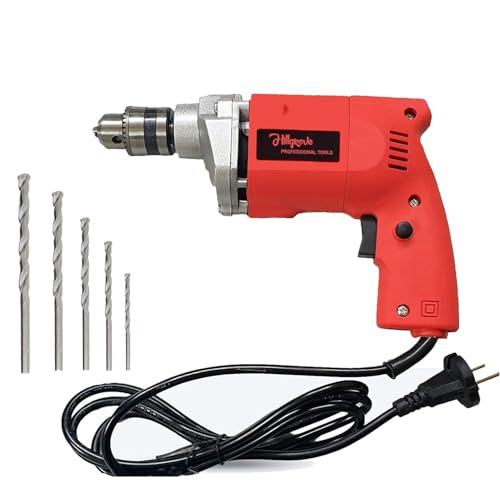 Hillgrove HGCM1015M1 All Purpose 500W Drill Machine with 5 Drill Bits for Making Holes…