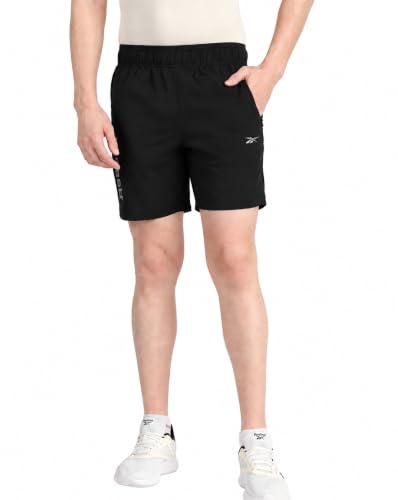 Reebok Men's Black Shorts | Running | Quickdry Sprint Shorts | Regular FIT | 100% Polye…