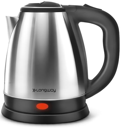 Longway Kestro 1.5 Ltr Electric Kettle with Stainless Steel Body for Boiling, Making Te…