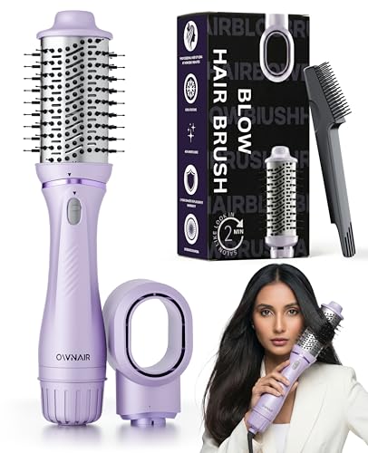 Ownair Hot Air Brush for Hair with Dryer, 4 Heat & Speed Modes, Warm Air Styling, 1200…